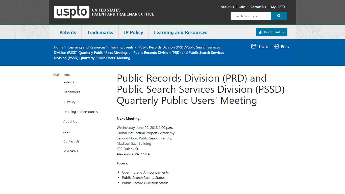 Public Records Division (PRD) and Public Search Services Division (PSSD ...